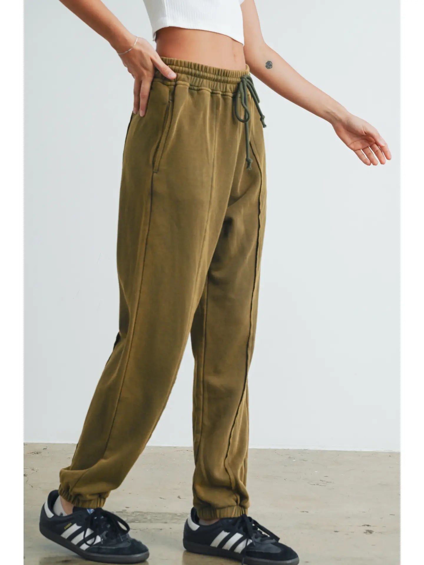 Work From Clothes, French Terry Drawstring Pants by BUTTERMELON