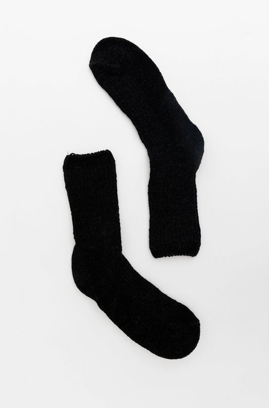 Work From Clothes, Cozy Ribbed Crew Socks by Leto Accessories